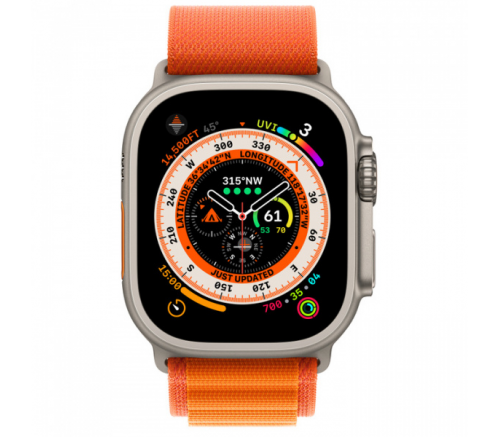 Браслет Apple Alpine оранжевого цвета для Apple Watch 44, 45 мм и Ultra - фото 3