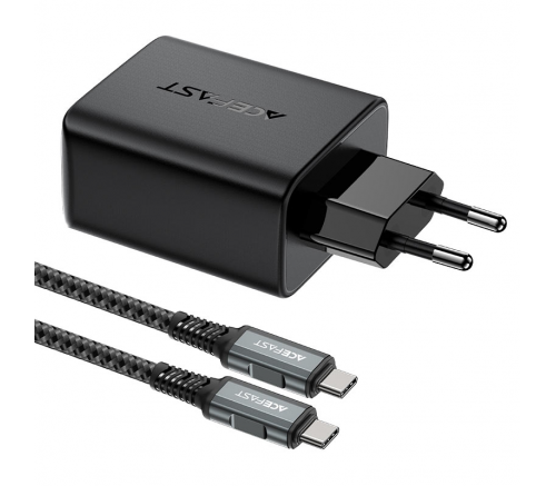СЗУ Acefast A17 65W GaN (USB-C+USB-A+Multi-Function HUB) + кабель Type-C to Type-C (черный) - фото 4