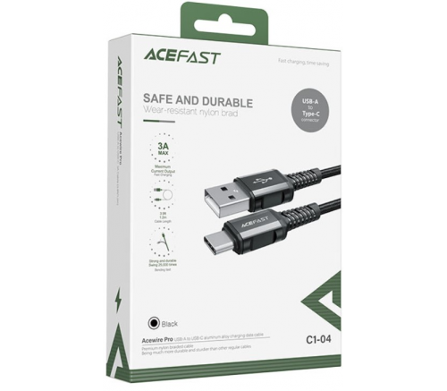 Кабель ACEFAST C1-04 USB-A to USB-C 1.2m (черный) - фото 5