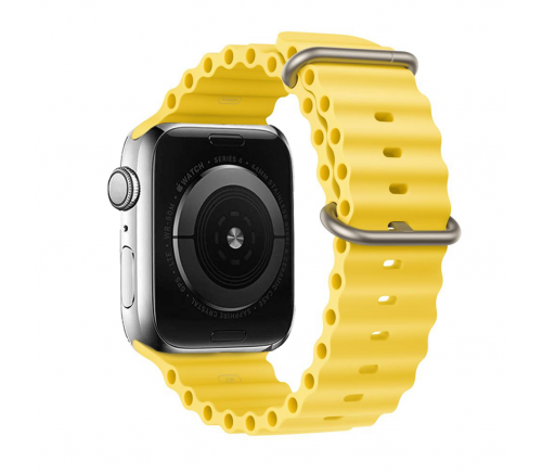 Ремешок Apple Ocean жёлтого цвета для Apple Watch 44, 45 мм и Ultra - фото 5