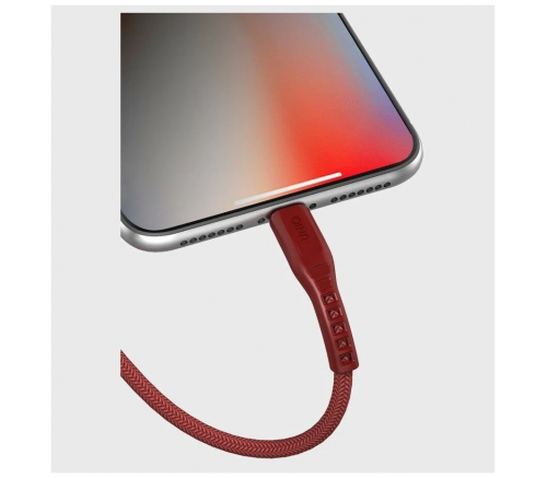 Кабель Uniq Flex strain relief USB-C - Lightning MFI красный 1.2m - фото 4