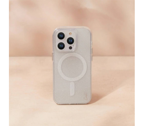 Uniq для iPhone 14 Pro чехол COEHL Lumino Сверкающее серебро (MagSafe) - фото 2