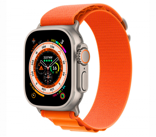 Браслет Apple Alpine оранжевого цвета для Apple Watch 44, 45 мм и Ultra - фото 1