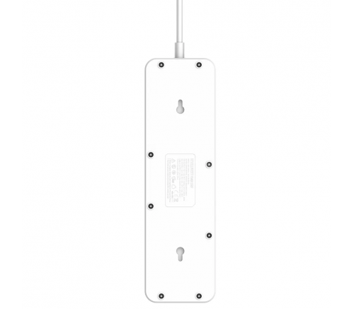 Сетевой фильтр LDNIO SC5415, 3 USB QC / 1 USB-C PD / 5 универсальных розеток, 2 м, 2.5 кВт, белый - фото 3