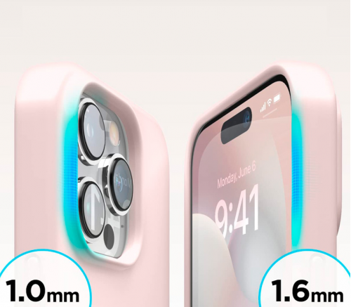 Elago для iPhone 14 Pro Max чехол MagSafe Soft silicone case прекрасный розовый - фото 3