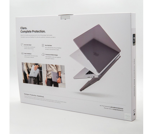 Чехол Uniq для Macbook Pro 14 (2021) HUSK Pro Claro (серый) - фото 5