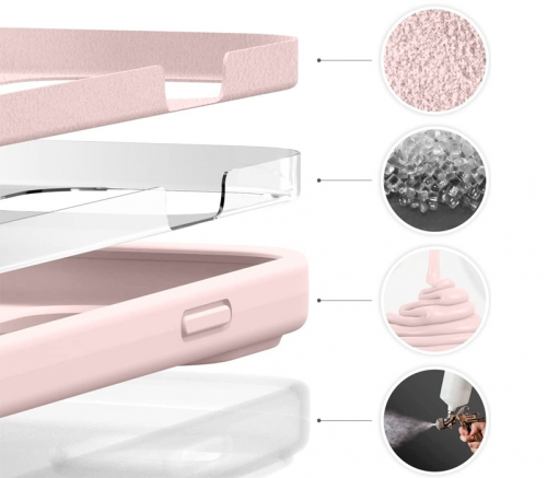 Elago для iPhone 14 Pro Max чехол MagSafe Soft silicone case прекрасный розовый - фото 5