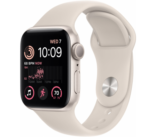 Apple Watch SE 2022, 40 мм, алюминиевый корпус «сияющая звезда», спортивный ремешок «Сияющая звезда» (S/M) - фото 1