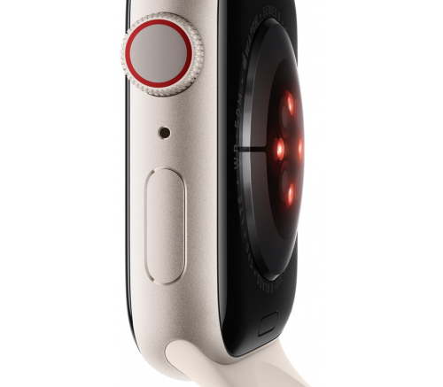 Apple Watch Series 8, 41 мм, алюминиевый корпус (PRODUCT)RED, спортивный ремешок красный (S/M) - фото 6