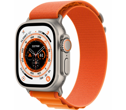 Apple Watch Ultra 2022, 49 мм, корпус из титана, ремешок Alpine оранжевый - фото 1