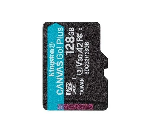 Карта памяти microSDXC Kingston Canvas GO! Plus 128 ГБ, 170MB/s, C10, UHS-I, U3, V30, A2, 4K UHD - фото 1