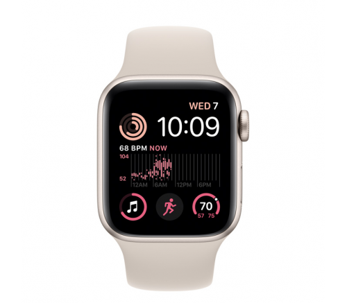 Apple Watch SE 2022, 44 мм, алюминиевый корпус «сияющая звезда», спортивный ремешок «Сияющая звезда» (M/L) - фото 3