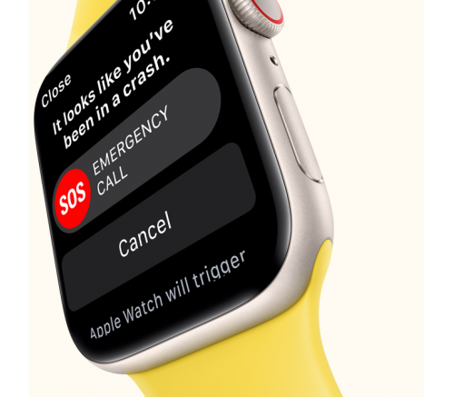 Apple Watch SE 2022, 44 мм, алюминиевый корпус «сияющая звезда», спортивный ремешок «Сияющая звезда» (M/L) - фото 6