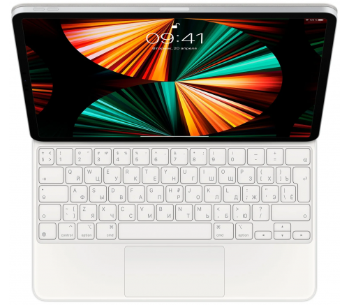 Клавиатура Apple Magic Keyboard для iPad Pro ( 2022), 6‑го поколения, оригинал, русская раскладка, белая - фото 2