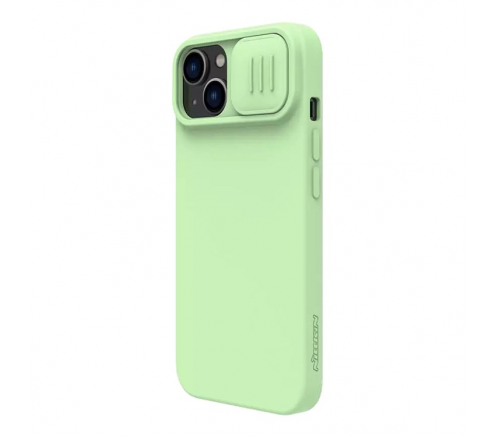 Чехол Nillkin для iPhone 14 CamShield Silky Magnetic Silicone Мятно-зеленый - фото 2