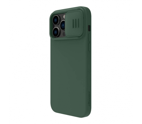 Чехол Nillkin для iPhone 14 Pro Max CamShield Silky Магнитный силиконовый туман зеленого цвета - фото 2