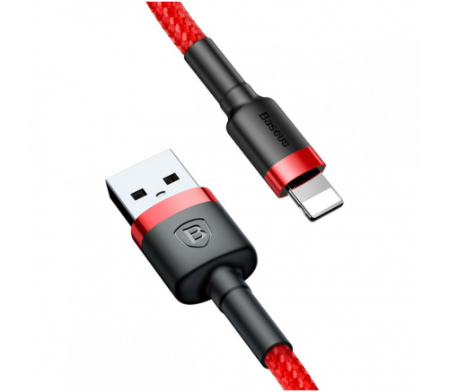 Кабель Baseus cafule Cable USB For iP 1.5A 2m Red+Red - фото 3