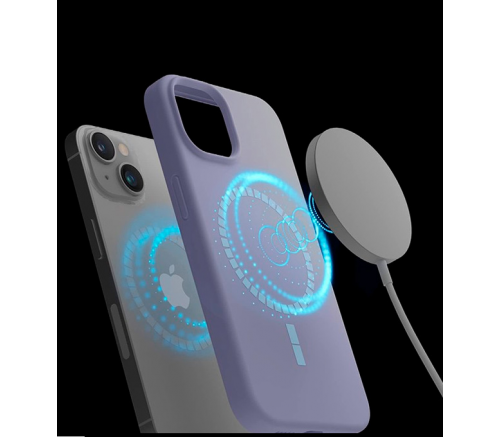 Elago для iPhone 14 чехол MagSafe Soft silicone case Фиолетовый - фото 2