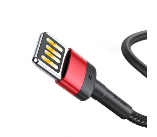 Кабель Baseus Cafule Cable(special edition)USB For iP 2.4A 1m Red+Black - фото 3