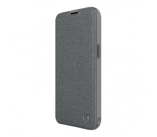 Чехол Nillkin для iPhone 14 QIN Pro (Cloth) Книжный шрифт Серый - фото 3