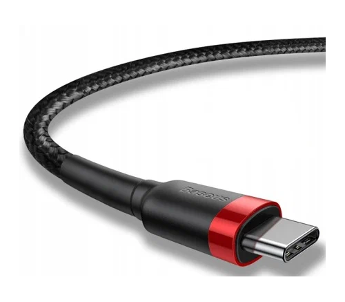 Кабель Baseus cafule Cable USB For Type-C 2A 2M Red+Black - фото 3