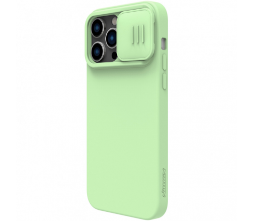 Чехол Nillkin для iPhone 14 Pro CamShield Silky Magnetic Silicone Мятно-зеленый - фото 2