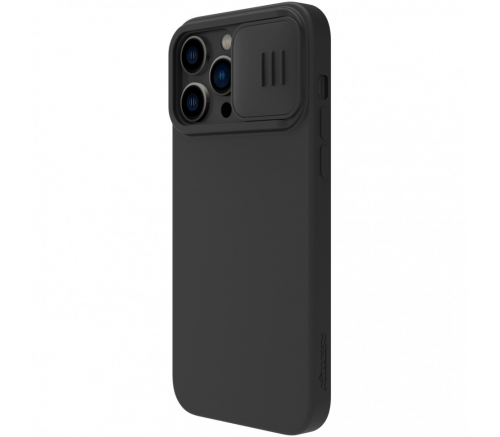 Чехол Nillkin для iPhone 14 Pro Max CamShield Silky Магнитный Силикон Элегантный черный - фото 2