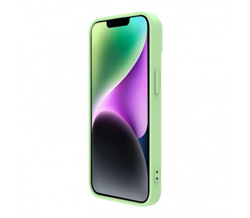 Чехол Nillkin для iPhone 14 CamShield Silky Magnetic Silicone Мятно-зеленый - фото 4