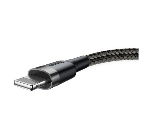 Кабель Baseus cafule Cable USB For iP 2.4A 0.5m Gray+Black - баннер 4