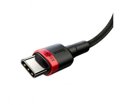 Кабель Baseus Cafule PD2.0 100W flash charging USB For Type-C cable (20V 5A)2m Red+Black - фото 4
