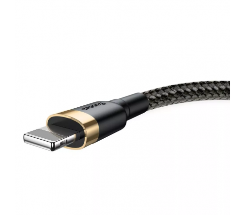 Кабель Baseus cafule Cable USB For iP 2.4A 1m Gold+Black - фото 4