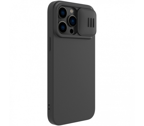 Чехол Nillkin для iPhone 14 Pro Max CamShield Silky Магнитный Силикон Элегантный черный - фото 3
