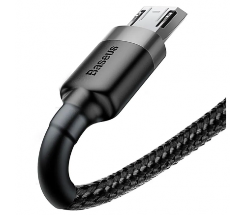 Кабель Baseus cafule Cable USB For Micro 1.5A 2m Gray+Black - фото 2