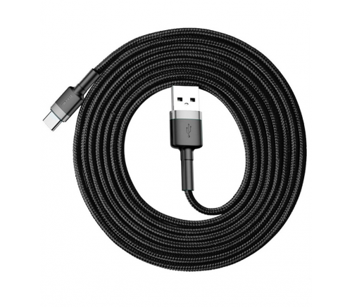 Кабель Baseus cafule Cable USB For Type-C 2A 2m Gray+Black - фото 1