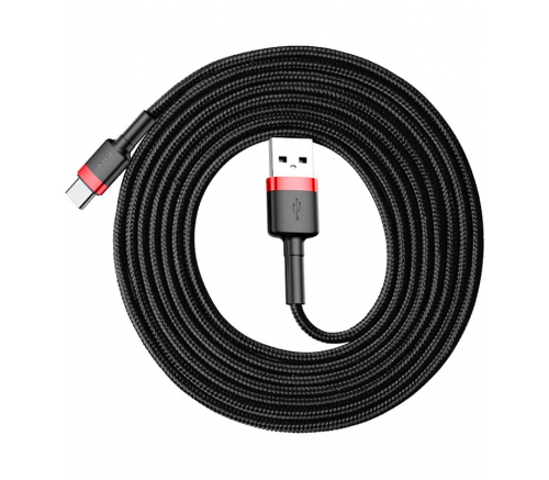 Кабель Baseus cafule Cable USB For Type-C 2A 2M Red+Black - фото 1