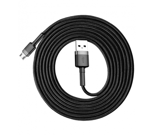 Кабель Baseus cafule Cable USB For Micro 1.5A 2m Gray+Black - фото 1