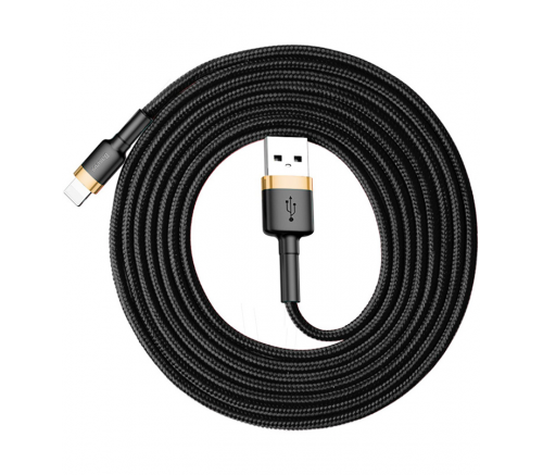 Кабель Baseus cafule Cable USB For iP 1.5A 2m Gold+Black - фото 1