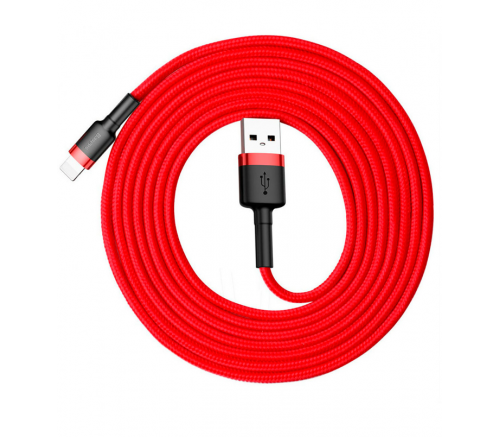 Кабель Baseus cafule Cable USB For iP 1.5A 2m Red+Red - фото 1