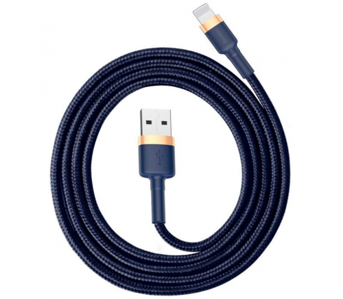 Кабель Baseus кабель cafule Cable USB For iP 2.4A 1m Gold+Blue - фото 1