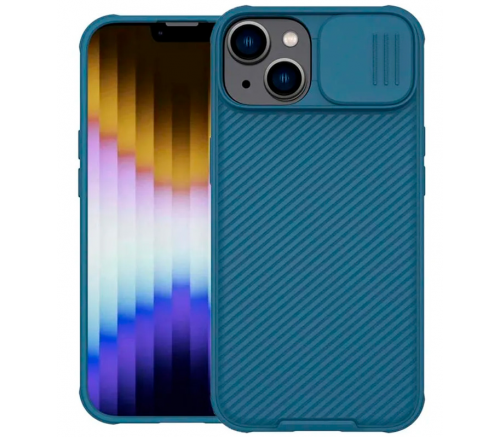 Чехол Nillkin для iPhone 14 CamShield Pro Magnetic голубой - фото 1