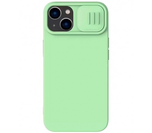Чехол Nillkin для iPhone 14 CamShield Silky Magnetic Silicone Мятно-зеленый - фото 1
