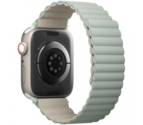 Ремешок Uniq для Apple Watch 41/40/38 mm Revix реверсивный магнитный Шалфей/бежевый - фото 3