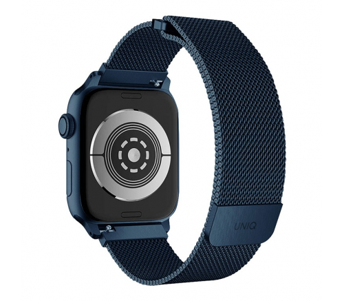 Ремешок Uniq для Apple Watch 45/44/42 mm Dante Strap Сетка стальная кобальтово-синяя - фото 2