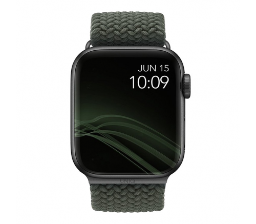 Ремешок Uniq для Apple Watch 45/44/42 mm ASPEN Strap Плетеный Зеленый - фото 2