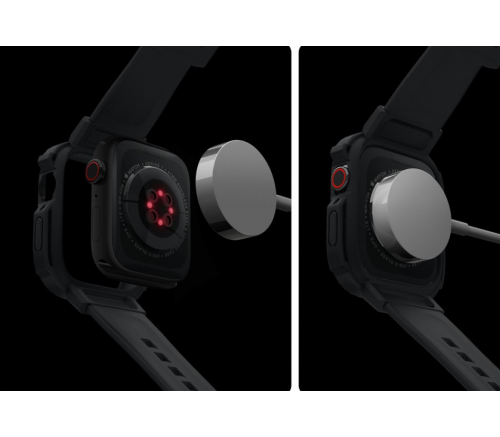 Ремешок Elago для Apple Watch 44/45 mm чехол+ремешок Armor band черный - баннер 3