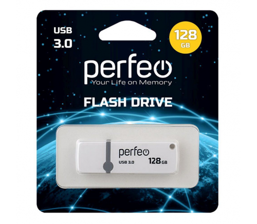 Флеш-накопитель USB 128GB Perfeo C08 3.0 (белый) - фото 2