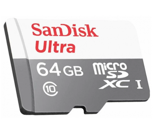 Карта памяти microSDXC Sandisk 64 ГБ, 100MB/s, C10, UHS-I, FullHD, без адаптера - фото 2