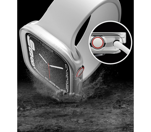 Ремешок Elago для Apple Watch 44/45 mm чехол DUO case Прозрачный/белый - фото 2
