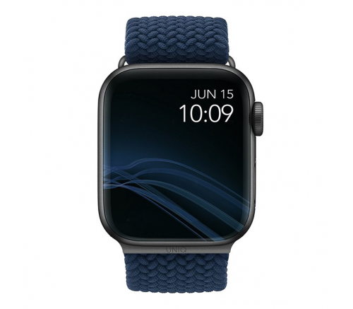 Ремешок Uniq для Apple Watch 45/44/42 mm ASPEN Strap плетеный синий - фото 2