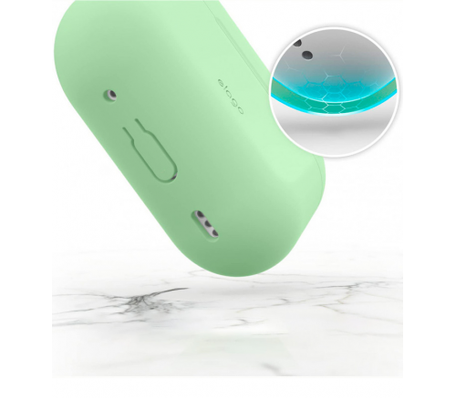 Чехол силиконовый Elago для AirPods Pro 2 чехол Silicone case Пастельно-зеленый - фото 4